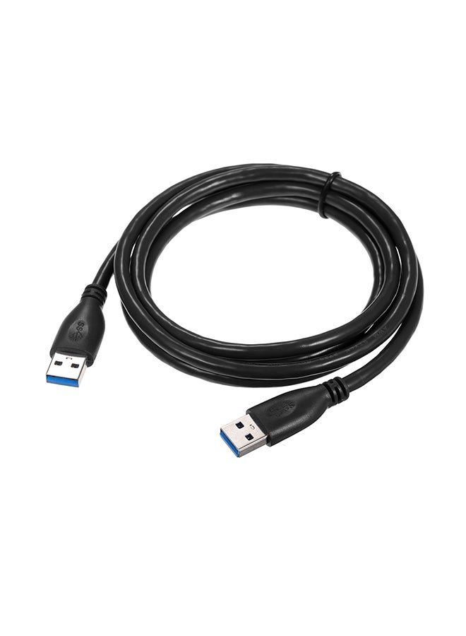 USB 3.0 Male To Type-A Male Extension Data Cable Black - Image 1