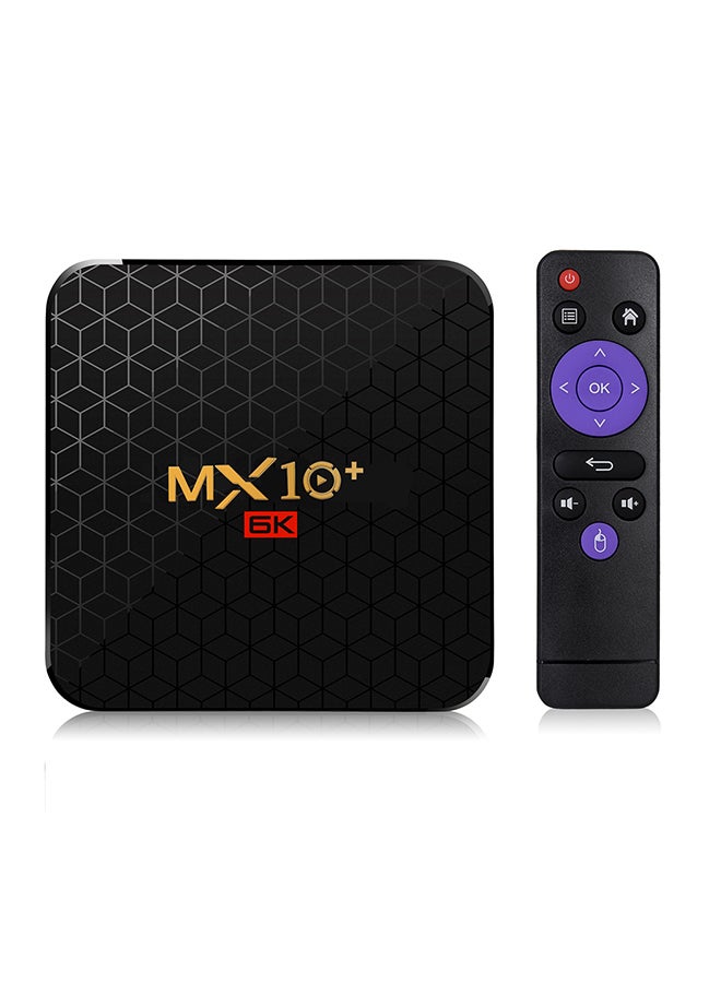 4K UHD MX10 Plus  Smart Android Set Top Box With Remote V6602 Black  - Image 3