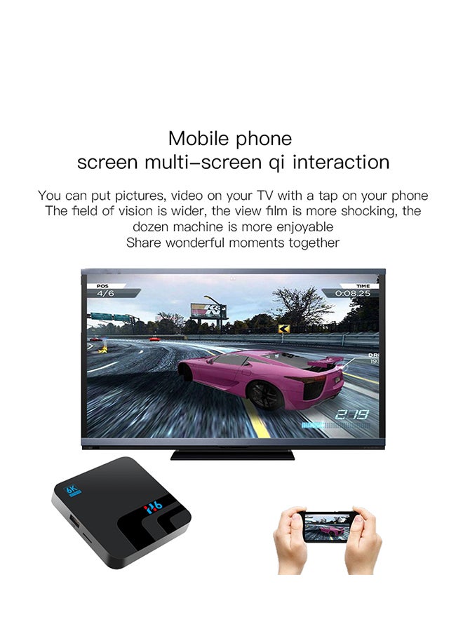 6K Android H6 Intelligent WIFI Set Top Box V6331 Black - Image 2