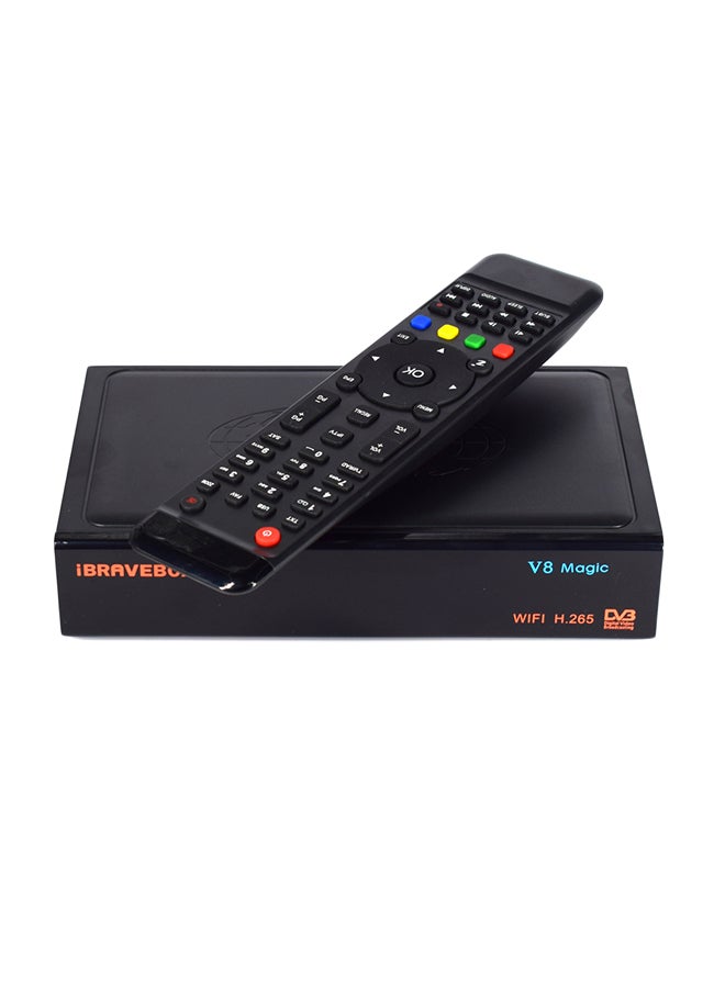 Digital HD Satellite Receiver With Remote V6328 Black