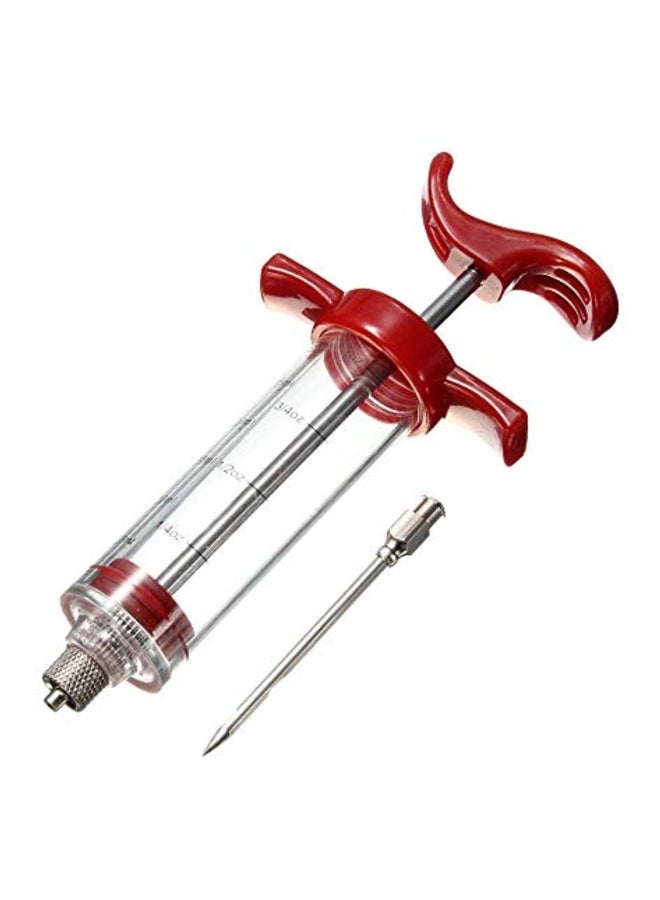 Stainless Steel Seasoning Injector Syringe Red/Clear - Image 4