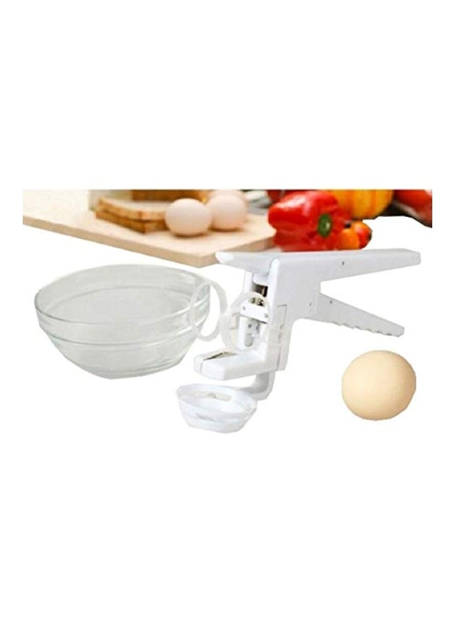 Egg Cracker And Separator White/Clear