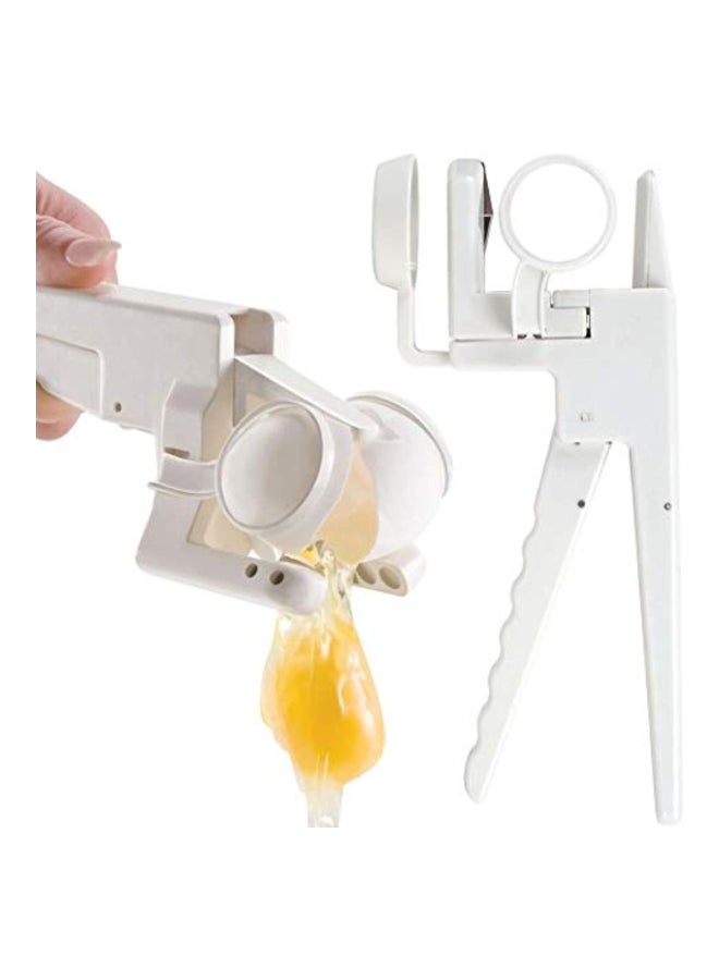 Egg Cracker And Separator White 1.75x3.87x8.5inch