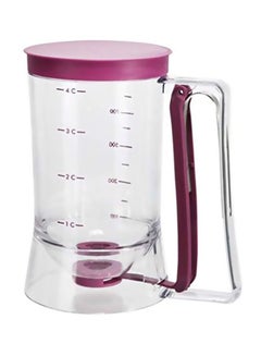Batter Dispenser Clear/Purple 4.6x7.6x7.1inch