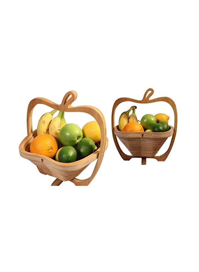 Foldable Fruit Basket Beige 0.9x11.9x10.9inch  - Image 2