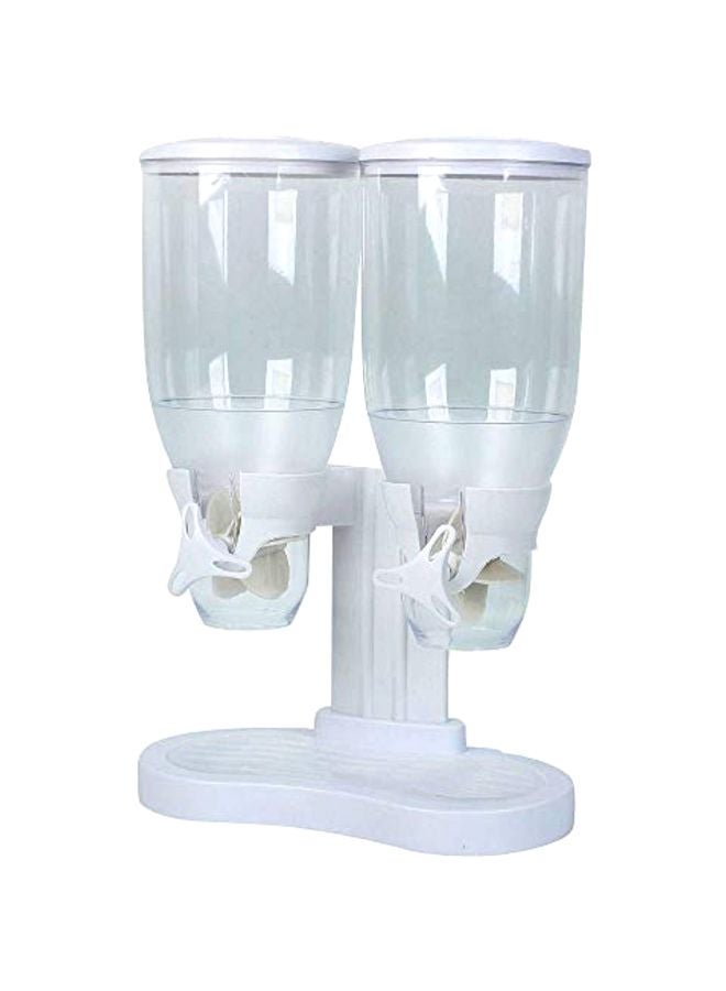 إيزي آند فريش موزع حبوب مزدوج أبيض/ شفاف 45x16x31سم - Image 1