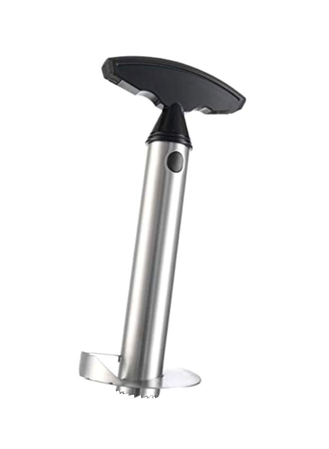 أداة تقطيع وتقشير ومزيل لب الأناناس أسود/ فضي - Image 1