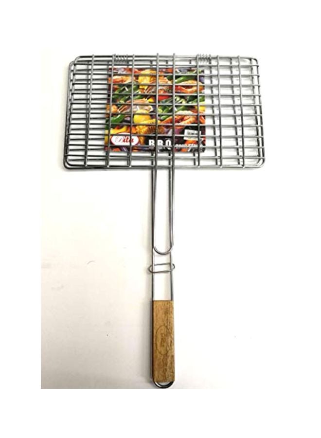 بيتا شبكة شواء فضي / بيج 59x36x23سم - Image 2