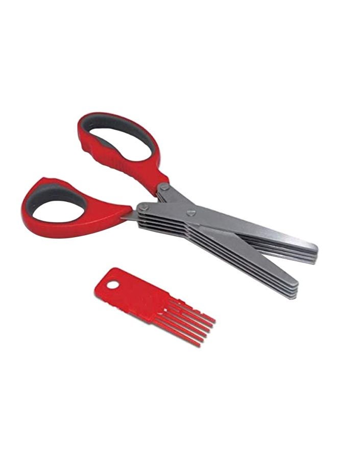 5-Blade Scissor Silver/Red