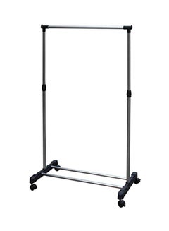 Generic Single Pole Cloth Rack Silver/Black 78x45x160cm 