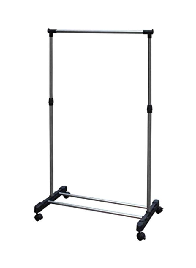 Single Pole Cloth Rack Silver/Black 78x45x160cm 