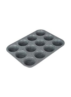 Salter Marble Coated Muffin Mould Black 35x27x3cm  - Image 1
