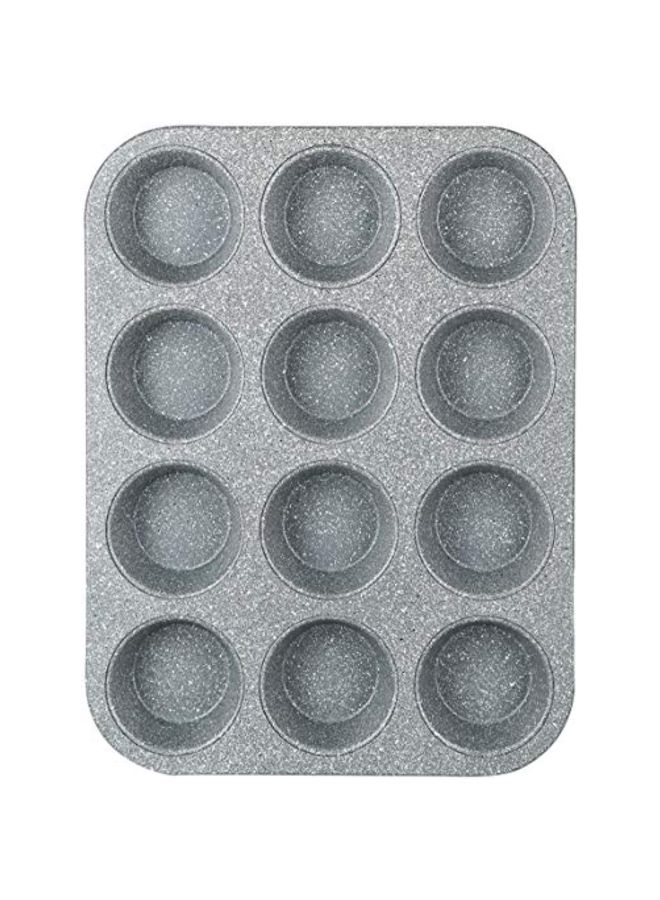 سالتر قالب كعك المافن مطلي بالرخام أسود 35x27x3سم - Image 4