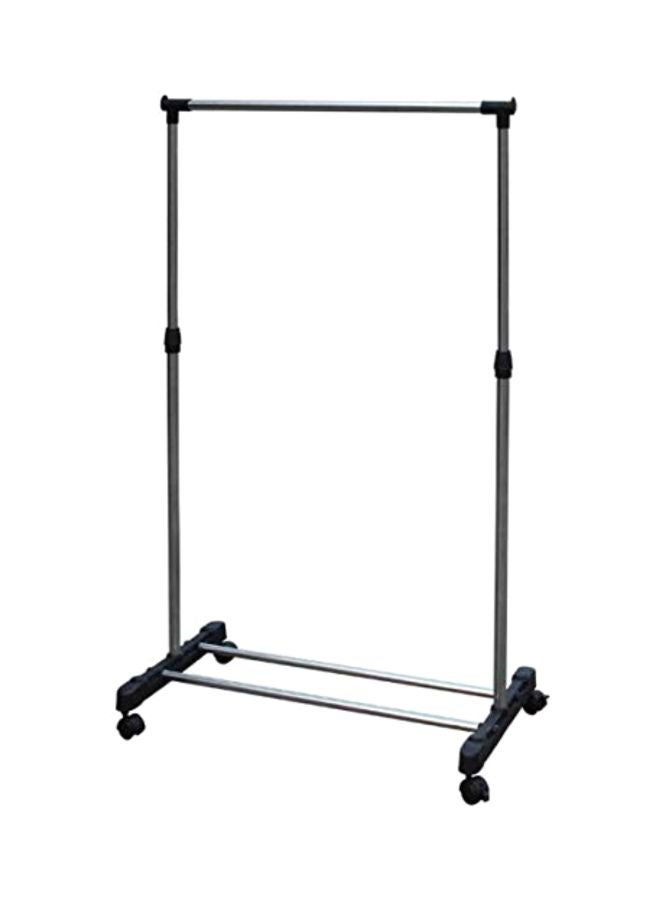 Single Pole Cloth Rack Silver/Black 