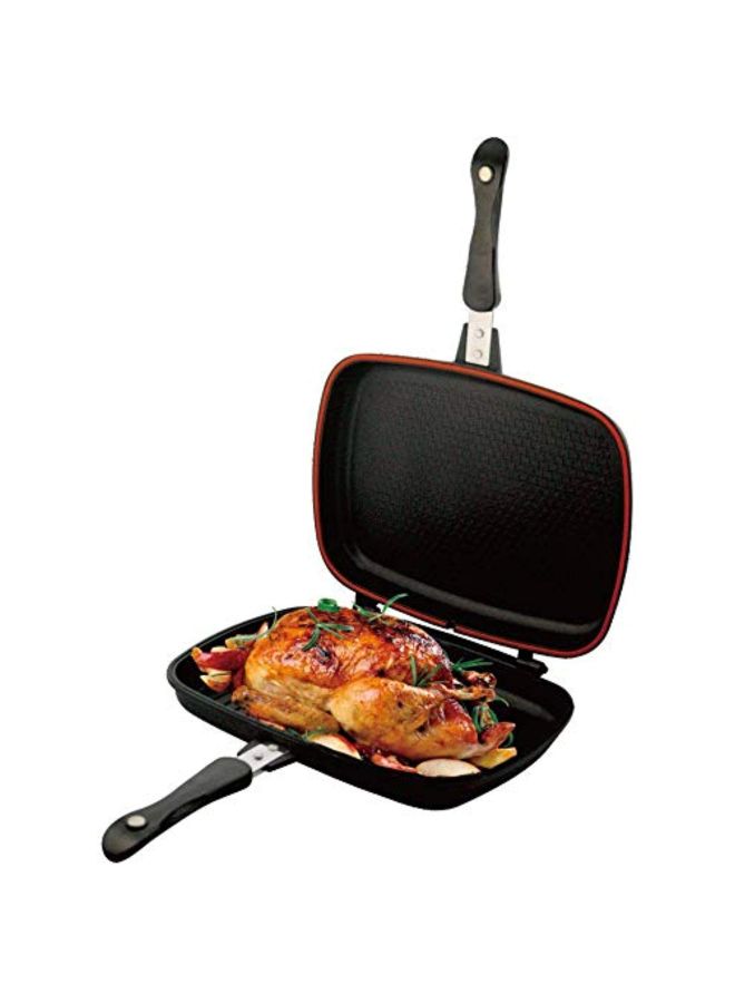 Aluminum Double Grilling Pan Black 40cm - Image 2