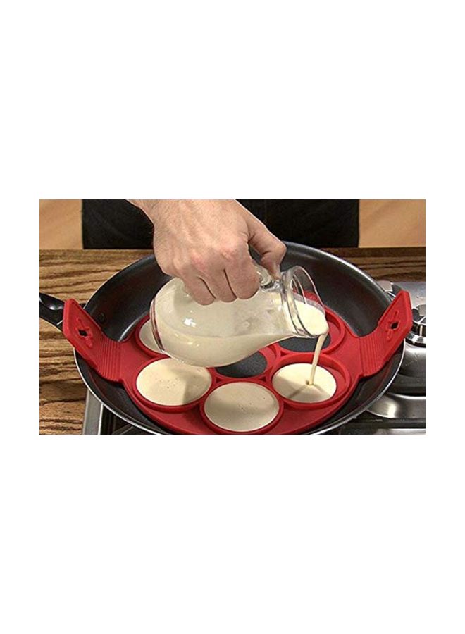 صانعة البانكيك من السيليكون أحمر - Image 3