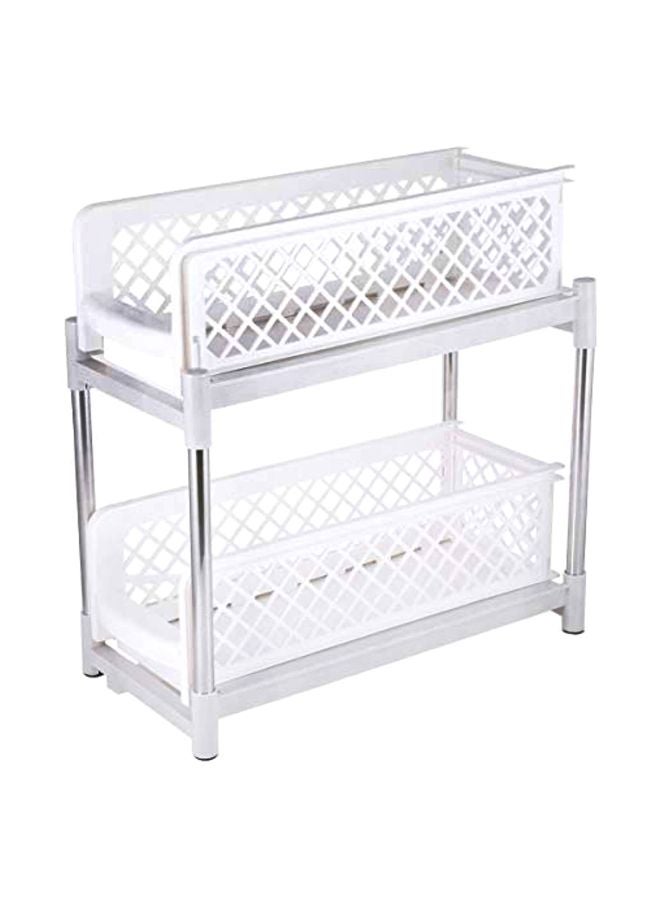 لي يينج سلة مكونة من أدراج، مصنوعة من البلاستيك أبيض - Image 1