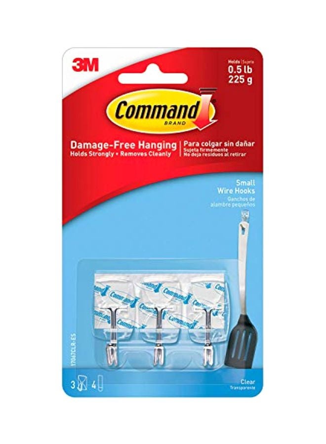 3M 3-Piece Wire Hooks Silver - Image 1