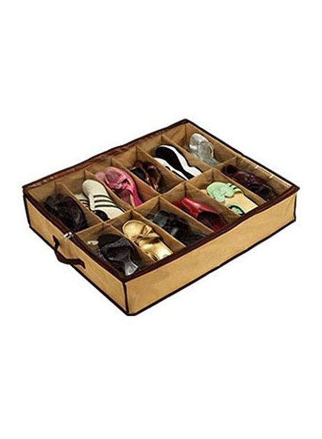 شوز أندر حقيبة تخزين أحذية قابلة للطي بني 68x47x13مم - Image 2