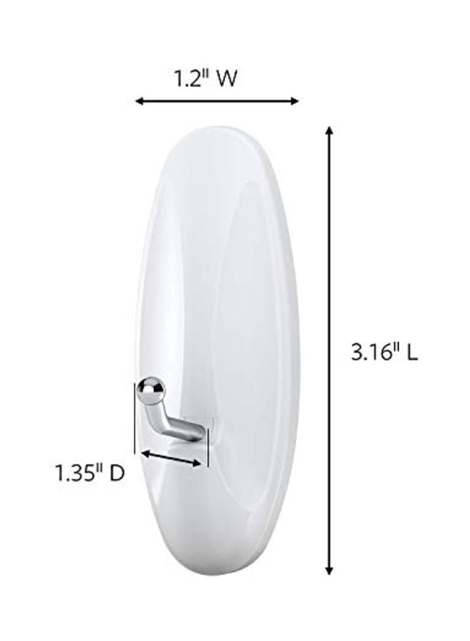 3M 2-Piece Medium Wire Hook With Strips Set White/Silver - Image 2