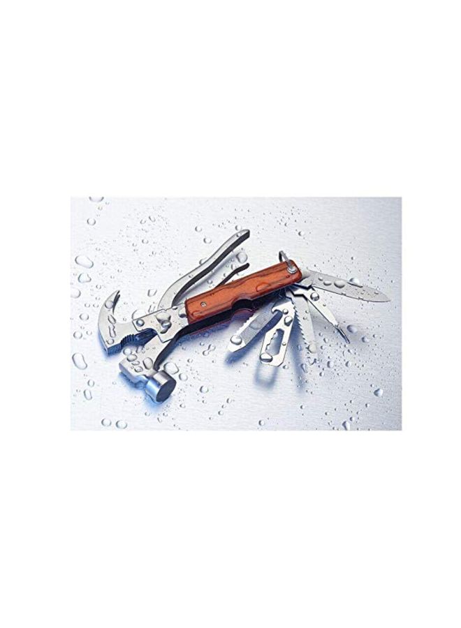 ماركة غير محددة - مطرقة أمان متعددة الوظائف للسيارة فضي / أحمر 16x9x2.3سم - Image 1