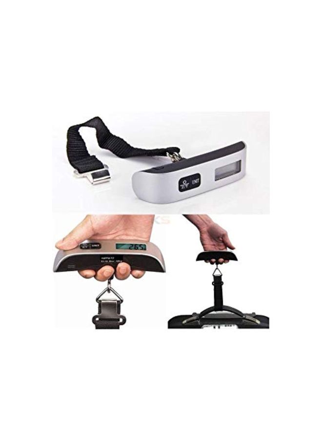 Homeking - Electronic Hand Carry Luggage Mini LCD Scale Black/Silver - Image 1