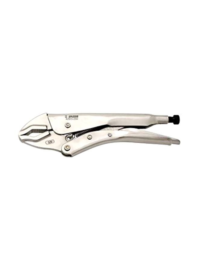 Curved Jaw Locking Plier Silver 10inch