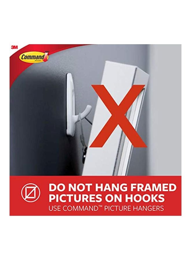 Command 2-Piece Plastic Wall Hook With 4 Strips White 355.59x304.8x82.04mm - Image 5