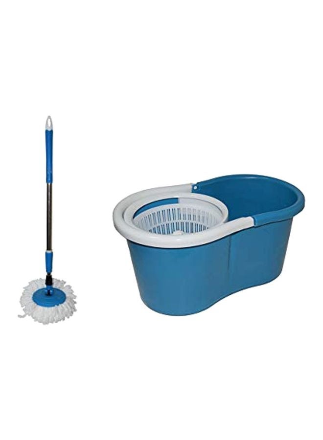 360 Degree Rotating Cleaning Mop With Bucket Set Blue/White