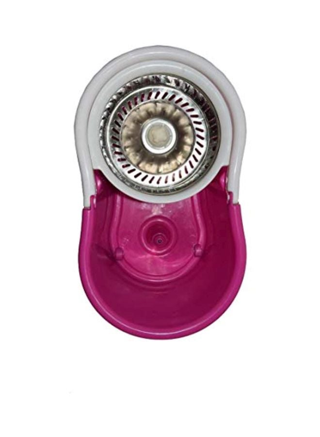 2-Piece 360 Degree Spin Mop With Bucket Set Purple/Silver/White - Image 3