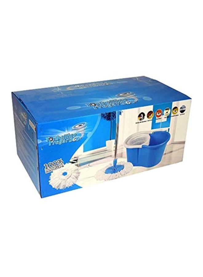 2-Piece 360 Degree Spin Mop With Bucket Set Purple/Silver/White - Image 5