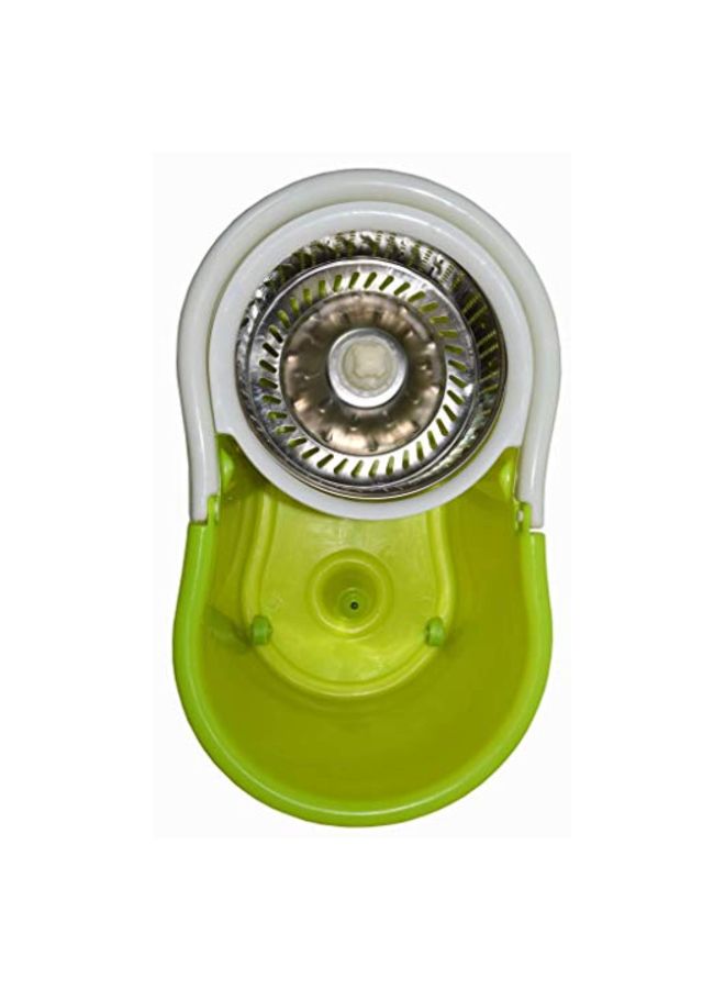 ممسحة دوّارة مستديرة الشكل مع دلو أخضر / أبيض / فضي - Image 4