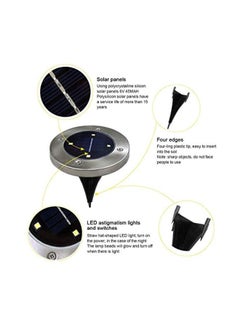 gluckluz 4-Piece Solar Ground Outdoor Lamps Set Black/Silver  - Image 5