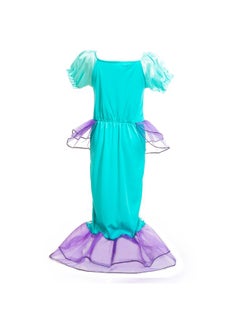PEOK Bowknot Pattern Mermaid Fashion Party Dress Green  - Image 2