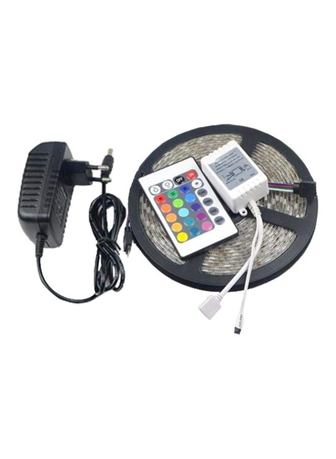 ماركة غير محددة طقم يتكون من حبال إضاءة LED بألوان أحمر وأخضر وأزرق لاسلكي مع جهاز تجكّم عن بعد أسود / شفاف 5متر 