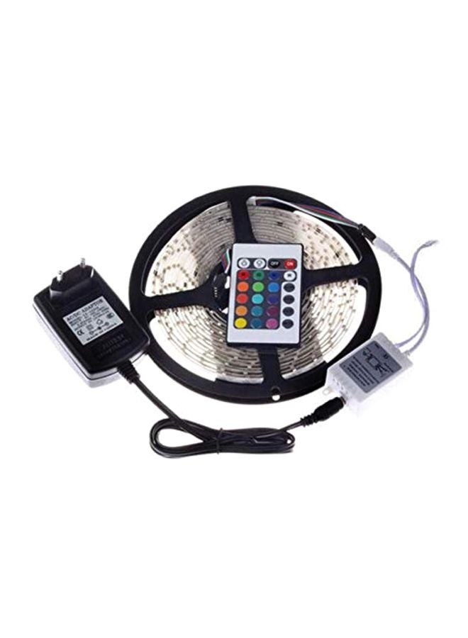 Generic RGB LED Strip Light With Remote Control Black/Clear/White 5meter 