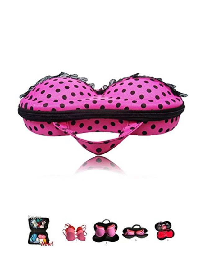 إن-جال حقيبة منظمة للملابس الداخلية مناسبة للسفر وردي/أسود 13x2.2x12.8بوصة - Image 2