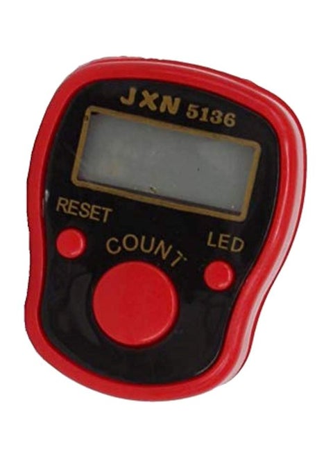 Tasbeeh LED Tally Counter Black/Red