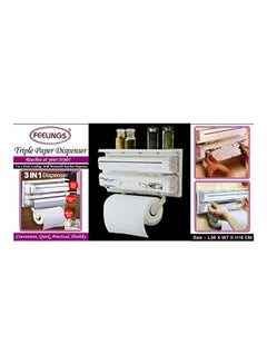 Feelings Kitchen Triple Paper Dispenser White  - Image 2