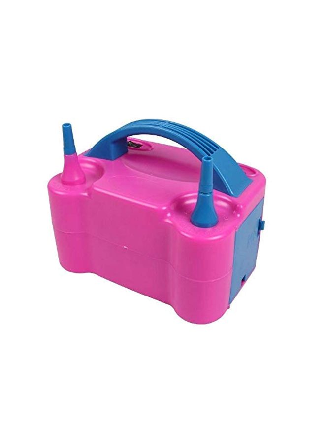 YOUMAY - Two Nozzles Balloon Air Pump Pink/Blue 190x110x120mm - Image 1