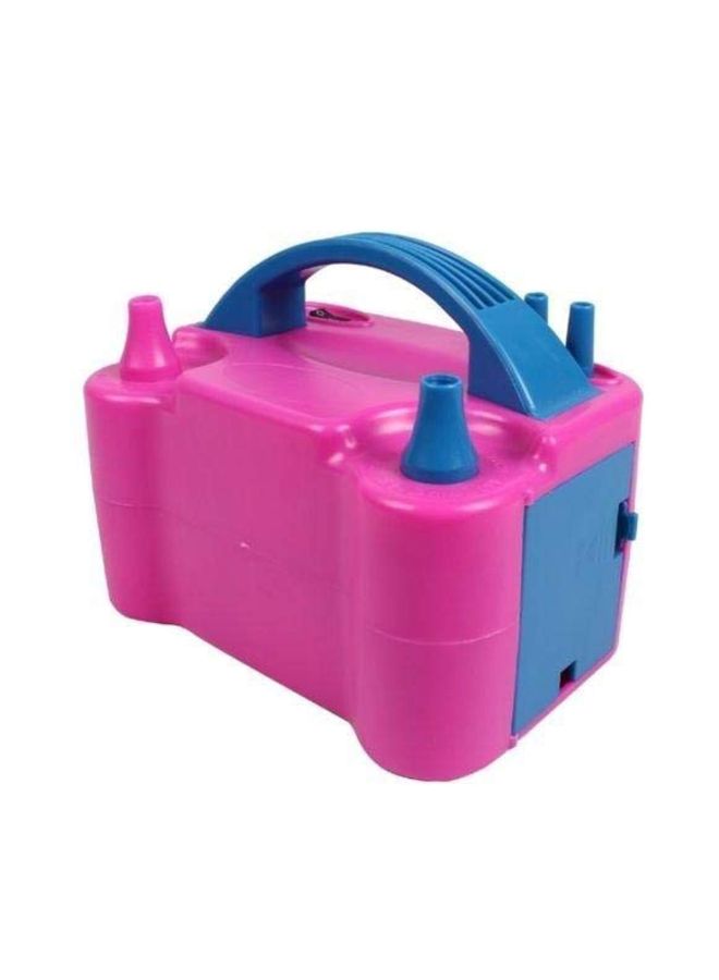 YOUMAY - Two Nozzles Balloon Air Pump Pink/Blue 190x110x120mm - Image 1