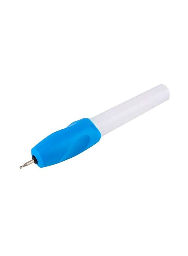 Generic Engraver Pen White/Blue/Silver 17.5x2.9x2.9cm  - Image 1