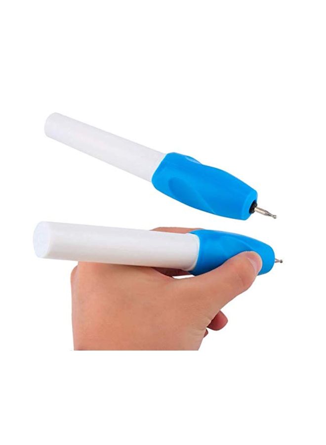 Generic Engraver Pen White/Blue/Silver 17.5x2.9x2.9cm  - Image 2