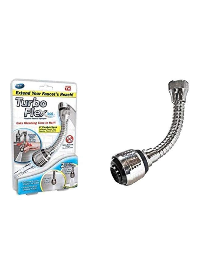 Flexible Faucet Sprayer Silver/Black 6x1.25inch - Image 2