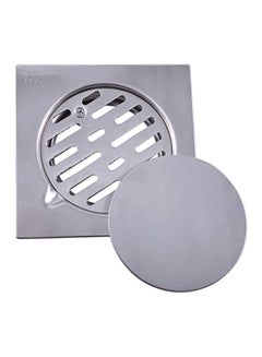 Madina Stainless Steel Floor Drain Silver 15x15x2centimeter  - Image 1