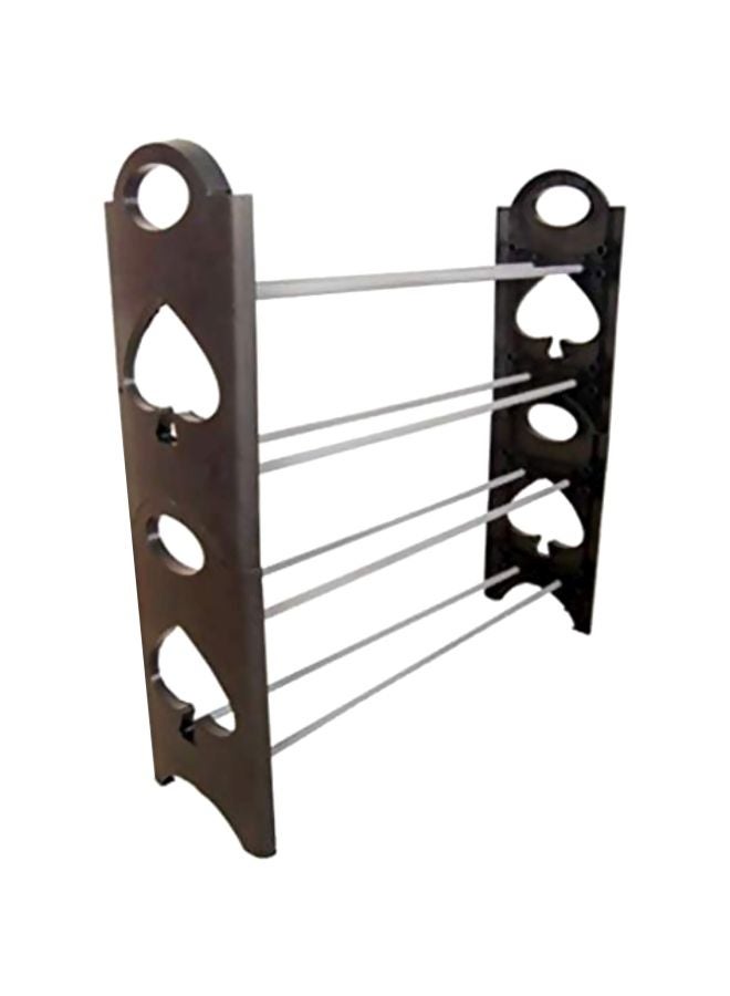 Generic 4 Layer Shoe Rack Black/Silver  - Image 1