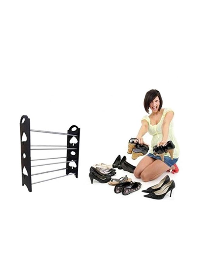 Generic 4 Layer Shoe Rack Black/Silver  - Image 2