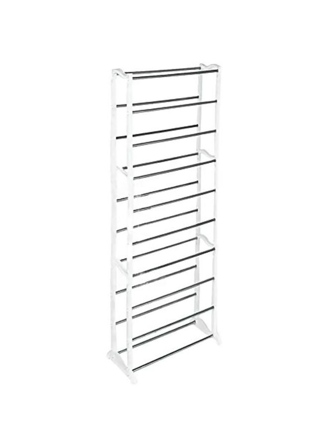 10-Tier Shoe Rack Silver
