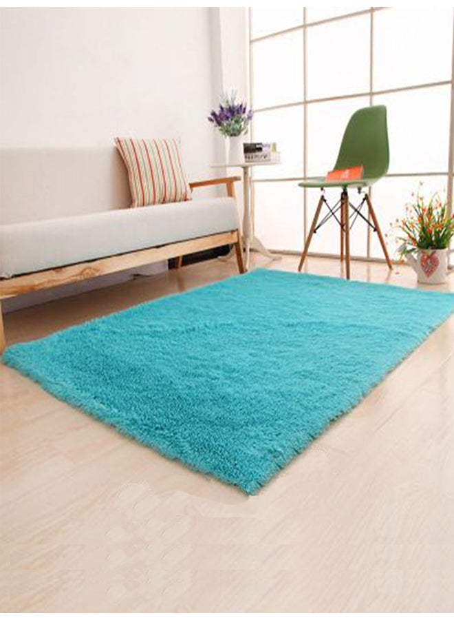Simple Fresh Style Rectangle Area Rug Blue 40x60cm 