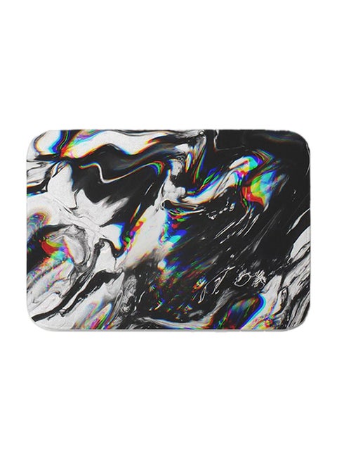 Marble Pattern Non-Slip Floor Mat Black 40x60cm